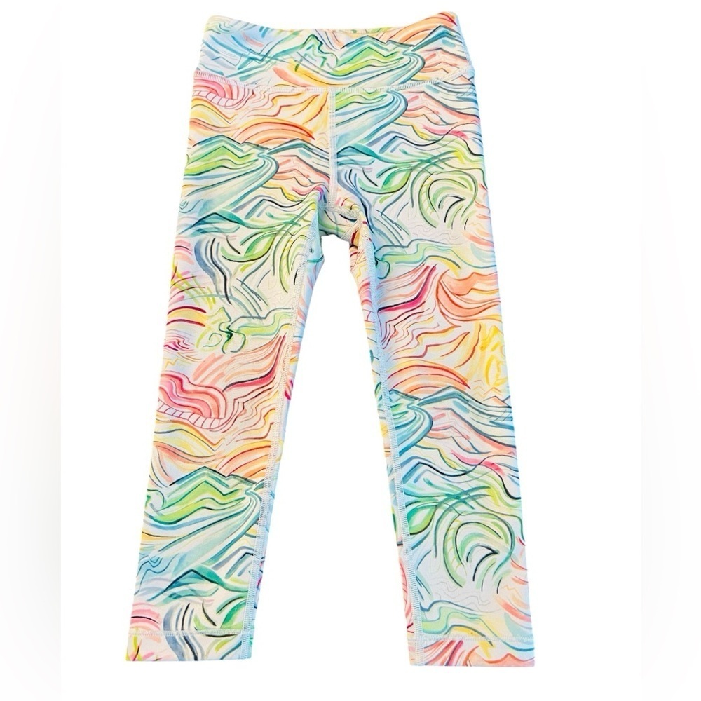 Athleta Girl Kids Colorful Swirl Athletic Leggings Size 6